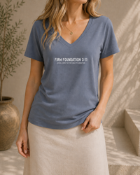 "The Foundation" Ladies V-Neck by Firm Foundation 3:11