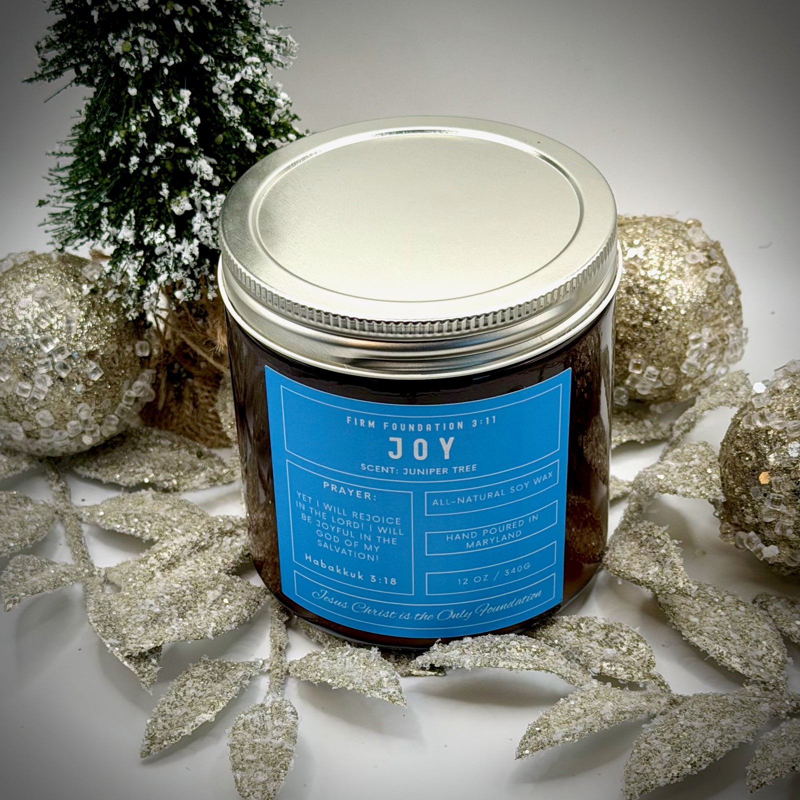 "Joy" Prayer Candle - Hand Poured Premium Soy Wax