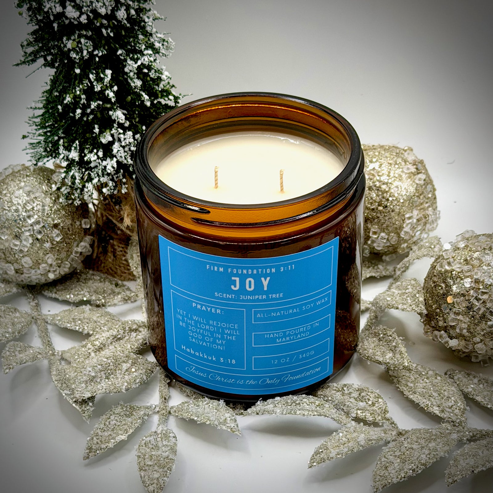 "Joy" Prayer Candle - Hand Poured Premium Soy Wax