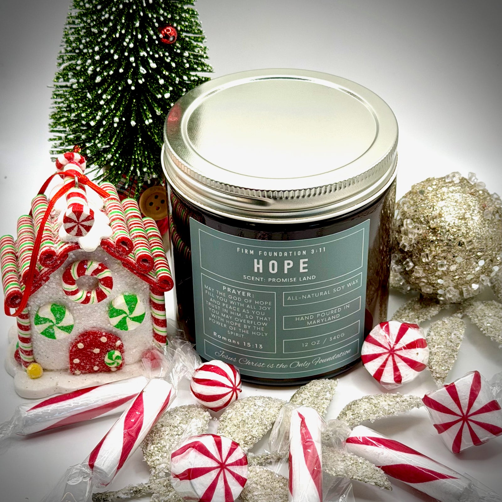 "Hope" Prayer Candle - Hand Poured Premium Soy Wax