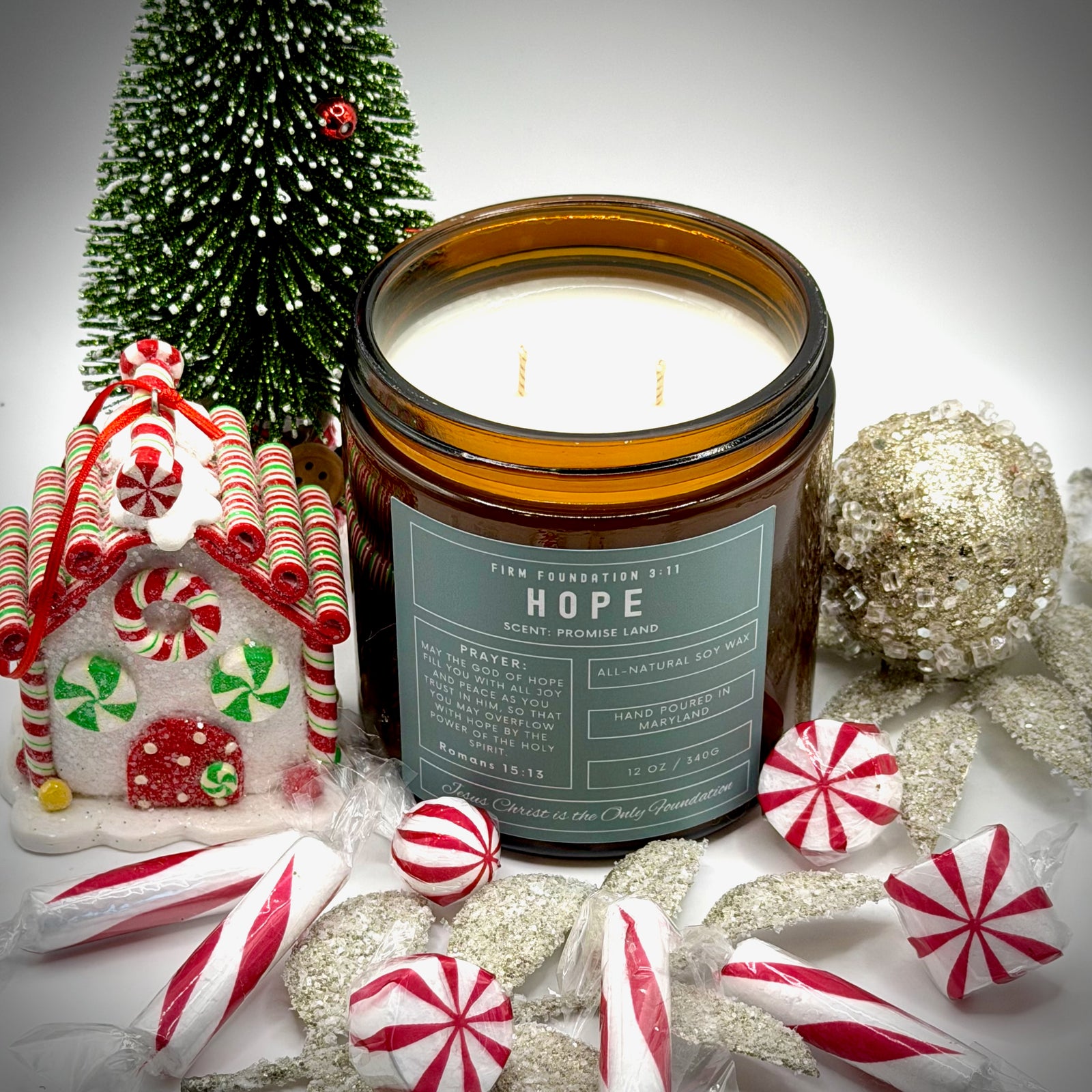 "Hope" Prayer Candle - Hand Poured Premium Soy Wax