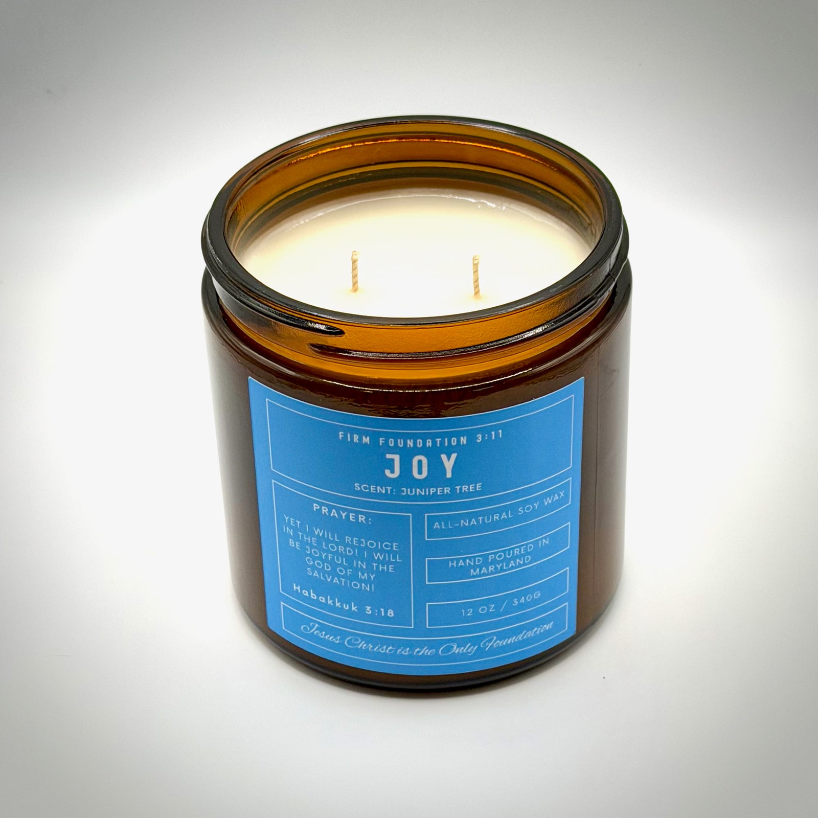 "Joy" Prayer Candle - Hand Poured Premium Soy Wax