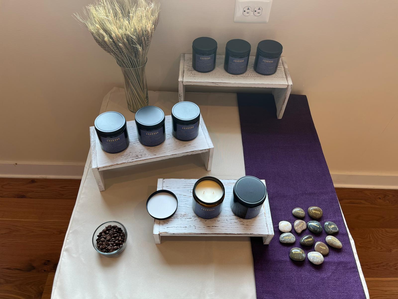 "Courage" Prayer Candle - Hand Poured Premium Soy Wax - Firm Foundation 3:11