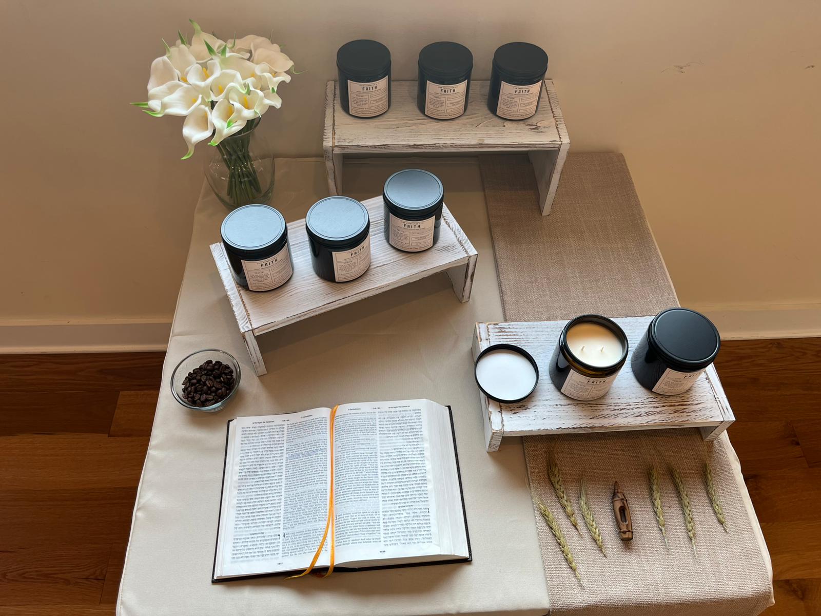 "Faith" Prayer Candle - Hand Poured Premium Soy Wax - Firm Foundation 3:11