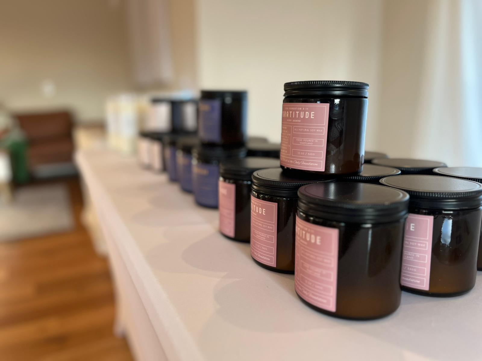 "Gratitude" Prayer Candle - Hand Poured Premium Soy Wax - Firm Foundation 3:11