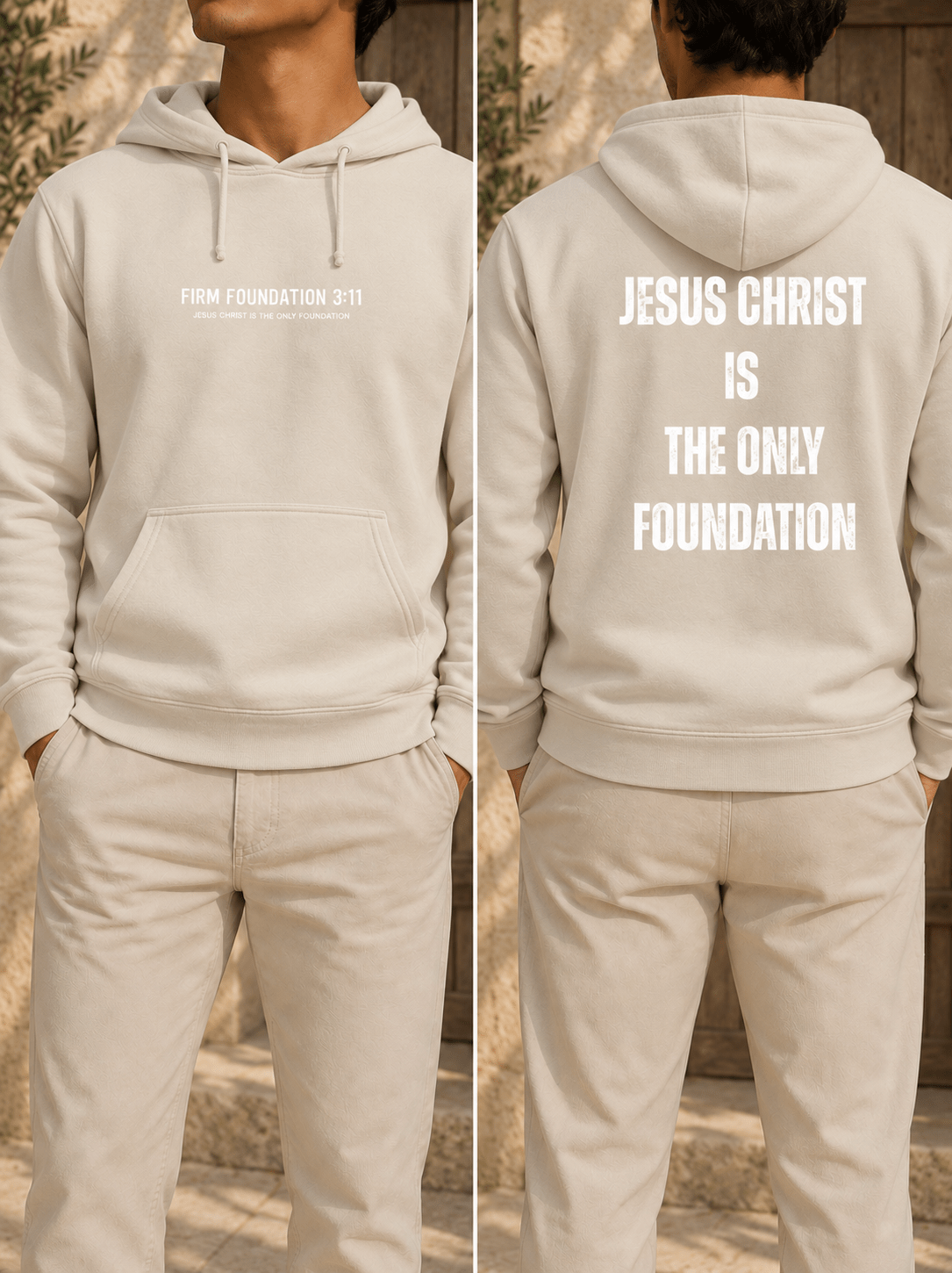 "Jesus Foundation" Hoodie by Firm Foundation 3:11 - Firm Foundation 3:11
