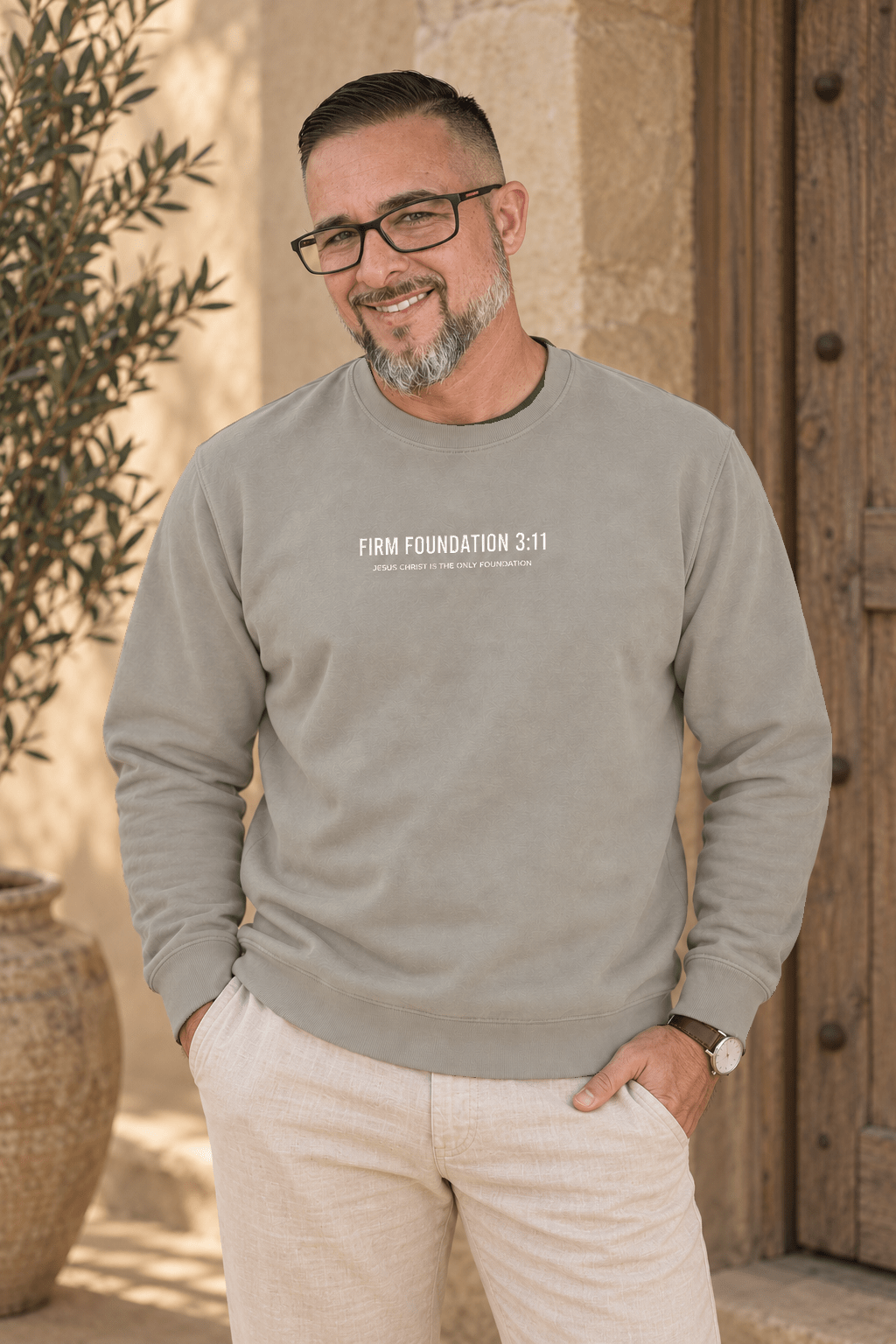 "Jesus Foundation" Sweatshirt by Firm Foundation 3:11 - Firm Foundation 3:11