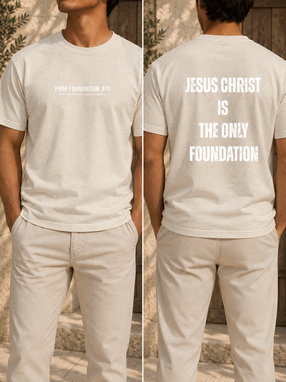 "Jesus Foundation" T-Shirt by Firm Foundation 3:11 - Firm Foundation 3:11