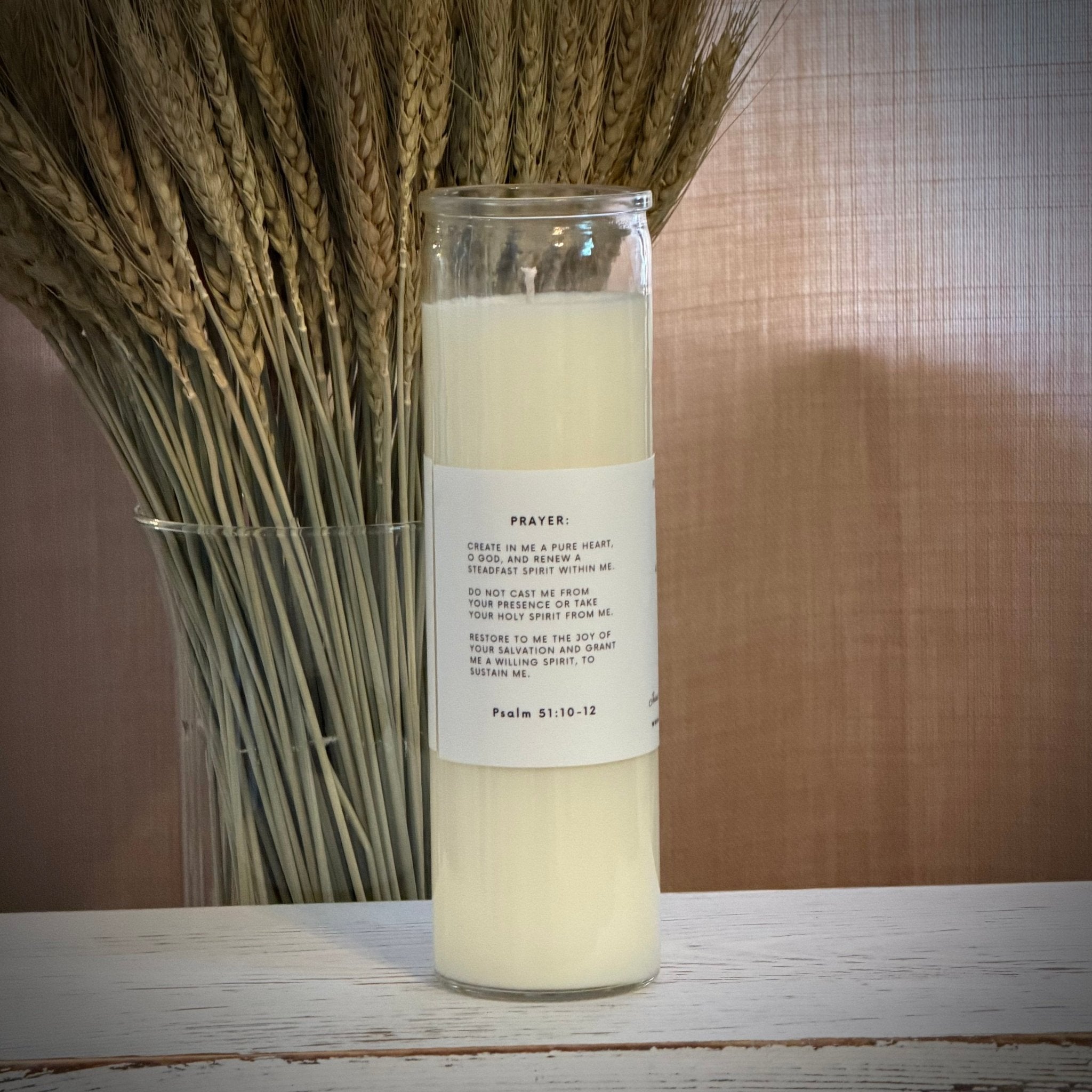 Pray Candle - Unscented - Firm Foundation 3:11