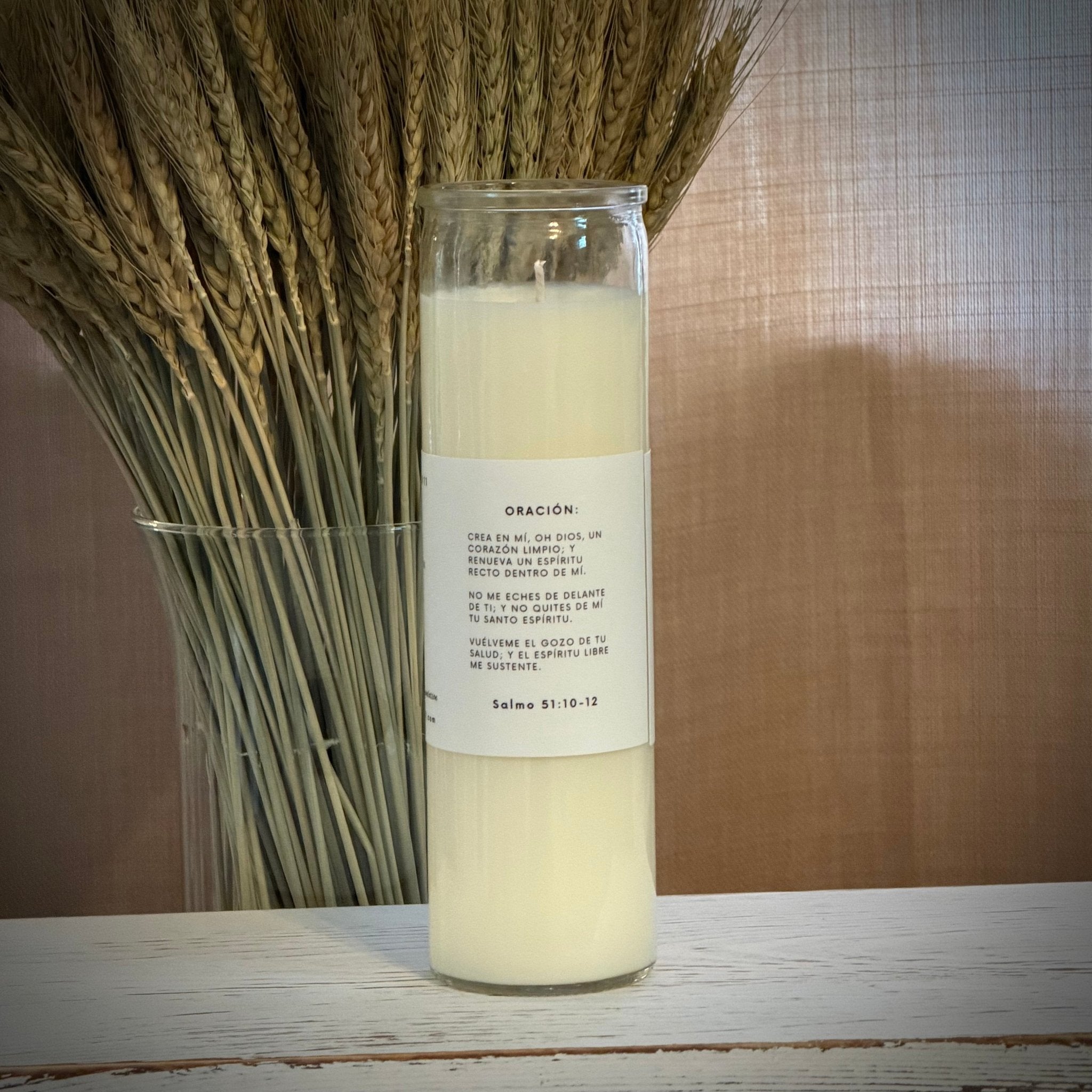 Pray Candle - Unscented - Firm Foundation 3:11