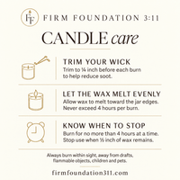 Promise Collection | 3 Prayer Candle Set - Firm Foundation 3:11