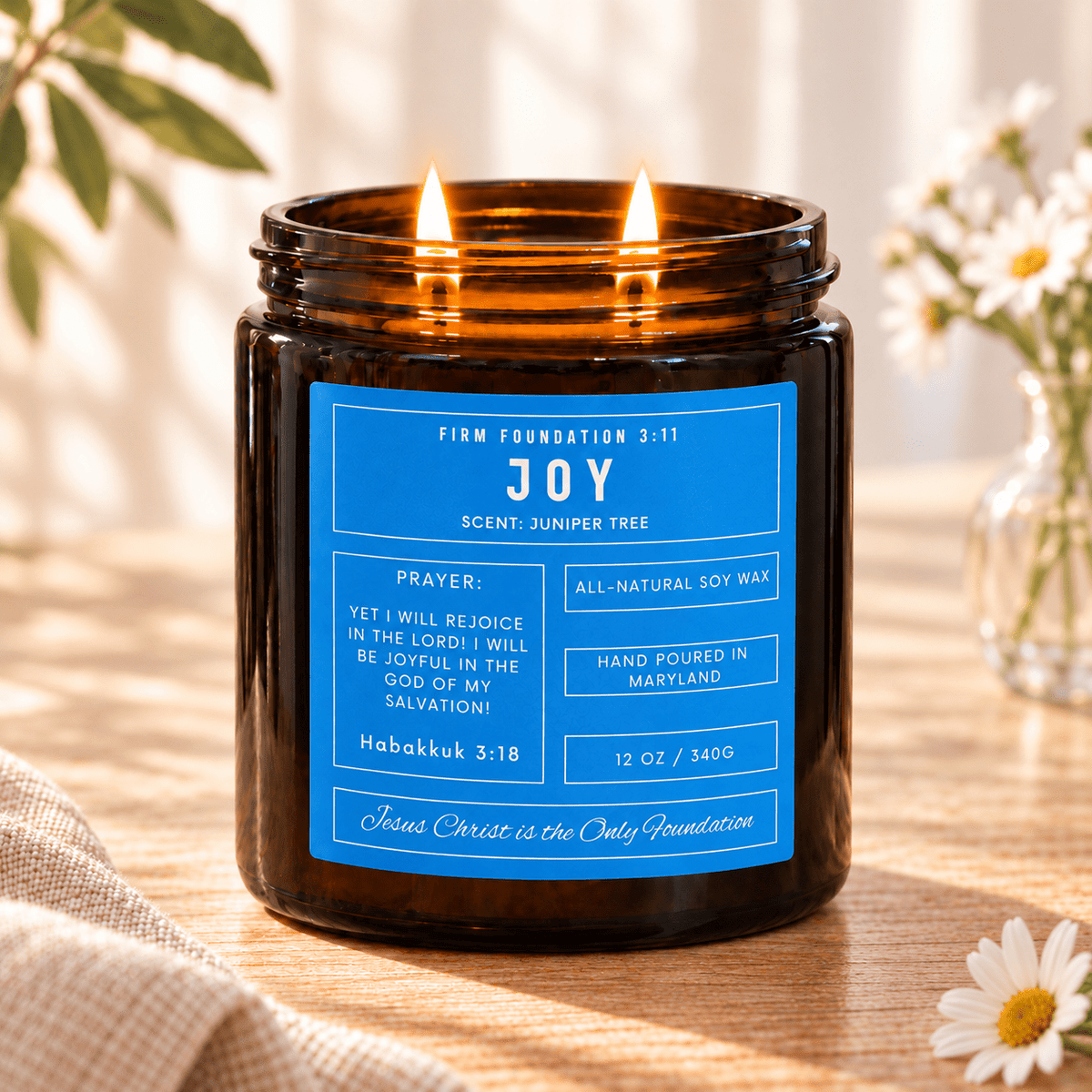 Promise Collection | 3 Prayer Candle Set - Firm Foundation 3:11