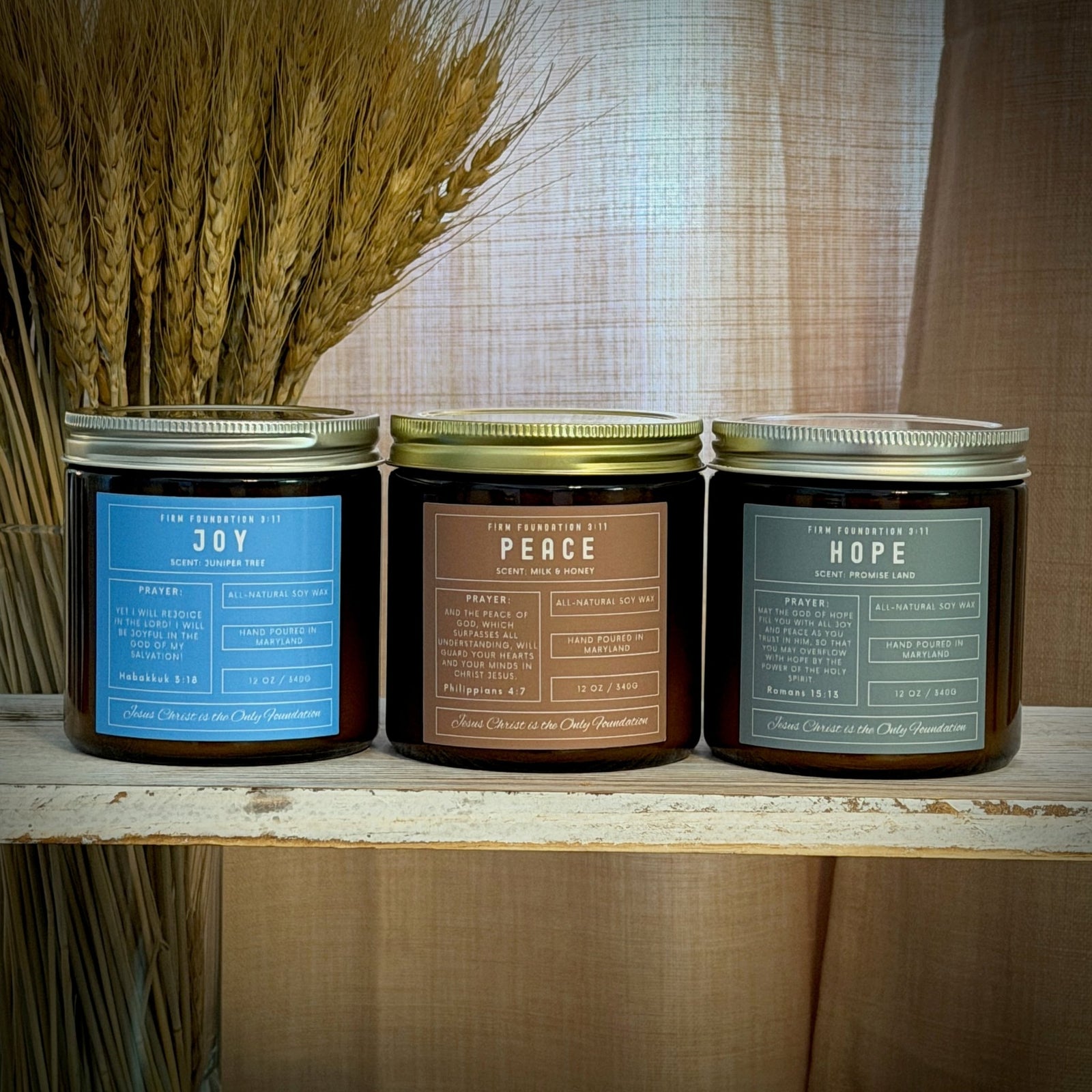 Promise Collection - Hand Poured Premium Soy Wax - Firm Foundation 3:11