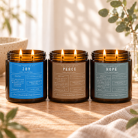 Promise Collection prayer candle set in a warm, sunlit setting