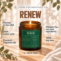 Renew prayer candle with candle details