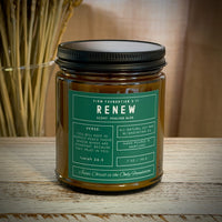 "Renew" Prayer Candle - Hand Poured Premium Soy Wax - Firm Foundation 3:11