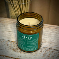 "Renew" Prayer Candle - Hand Poured Premium Soy Wax - Firm Foundation 3:11
