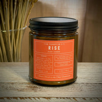 "Rise" Prayer Candle - Hand Poured Premium Soy Wax - Firm Foundation 3:11