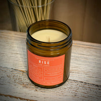 "Rise" Prayer Candle - Hand Poured Premium Soy Wax - Firm Foundation 3:11