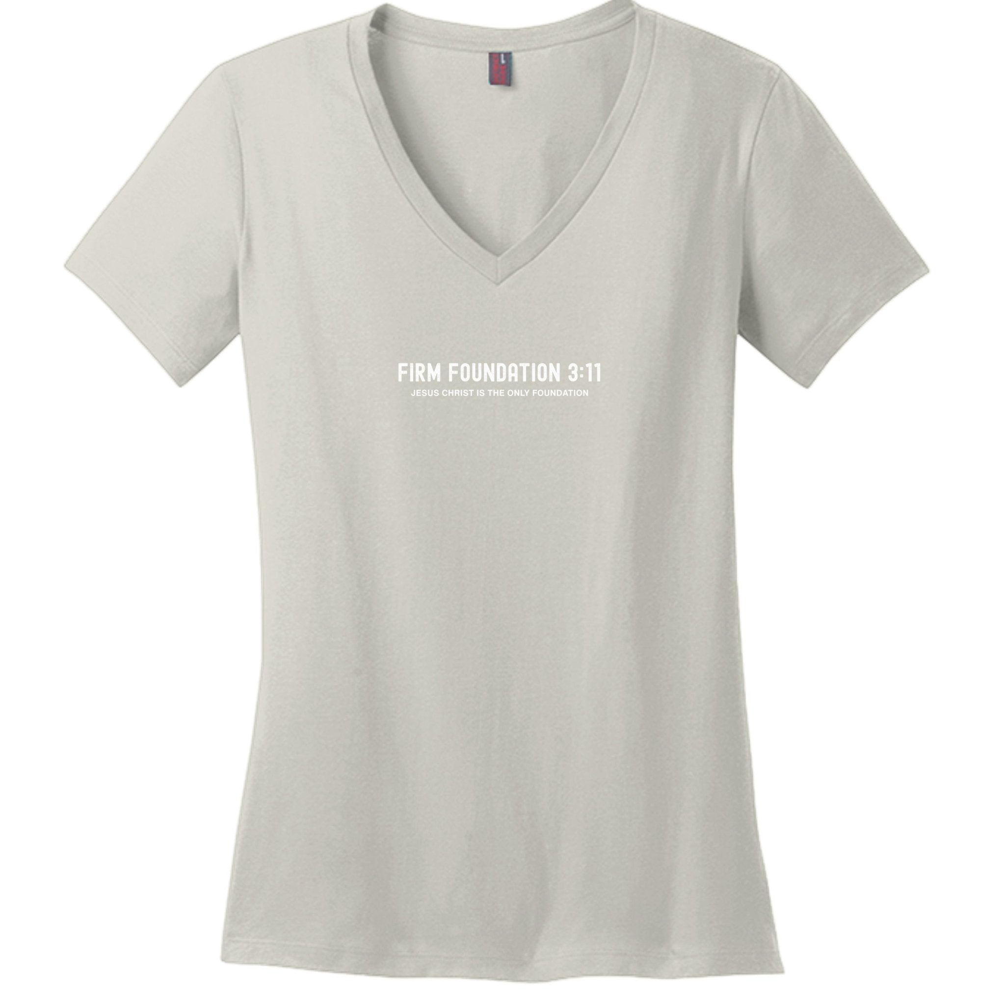 "The Foundation" Ladies V-Neck by Firm Foundation 3:11 - Firm Foundation 3:11
