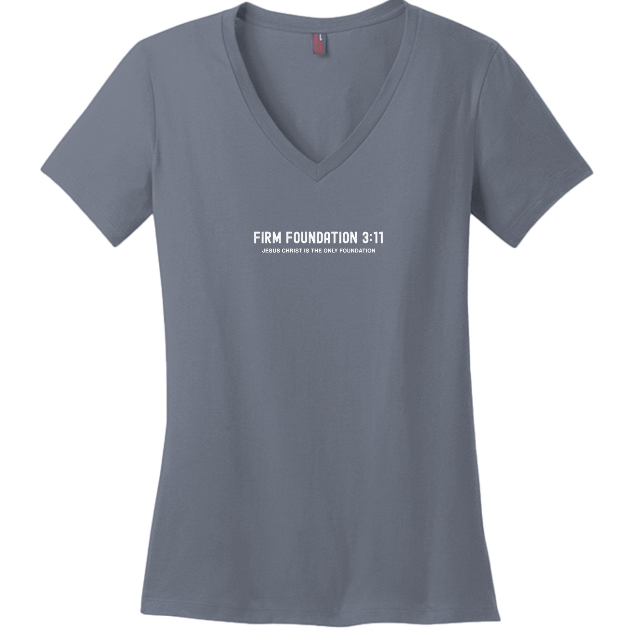 "The Foundation" Ladies V-Neck by Firm Foundation 3:11 - Firm Foundation 3:11